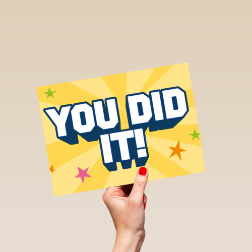 Complimentkaart you did it