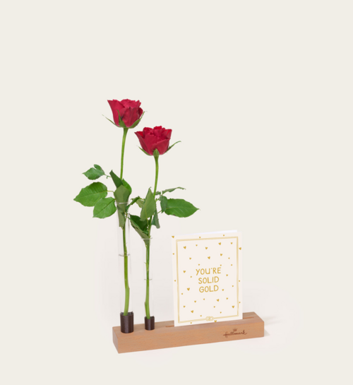 Brievenbuspakket Kaarthouder Flowershot Rose Solitaire