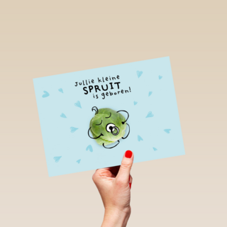 geboorte felicitatie kaart zoon