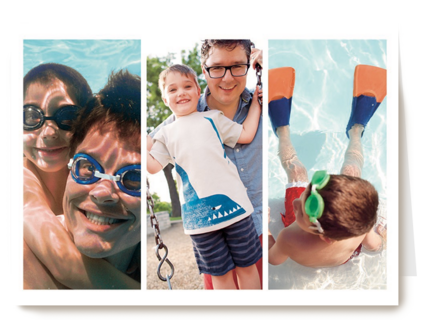 dubbele fotokaart liggend drie staande foto