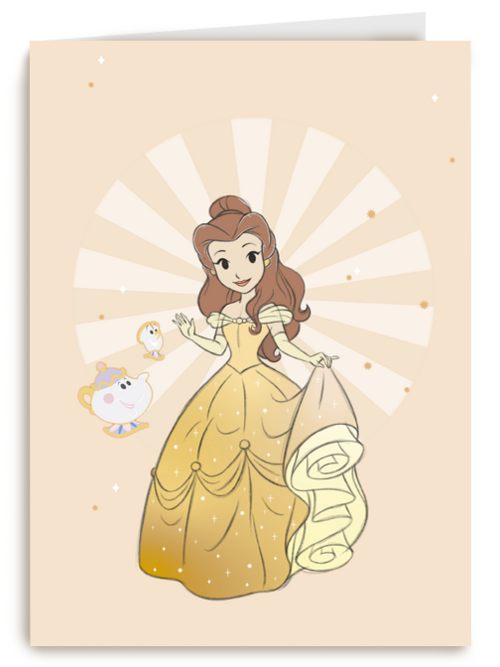 prinses kaart disney blanco belle