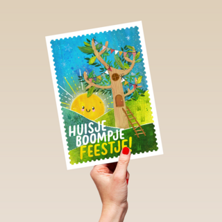 Kinderpostzegels - Huisje boompje feestje!
