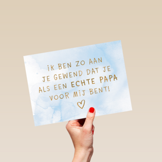 kaart stiefvader ik ben zo aan je gewend