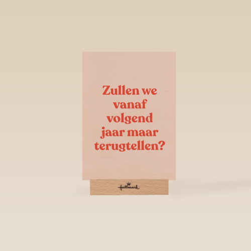 verjaardagskaart vrouw man grappig terugtellen