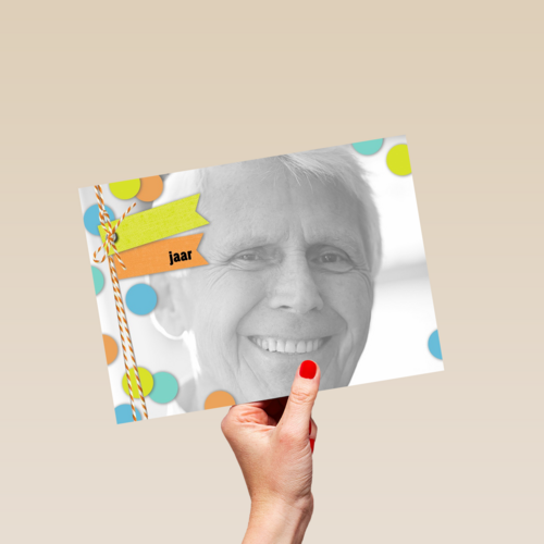 fotokaart man stippen