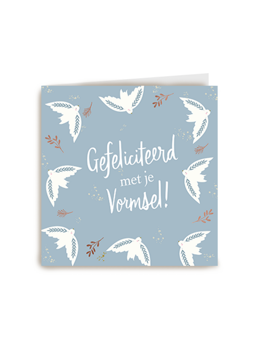 Gefeliciteerd met je vormsel blauw