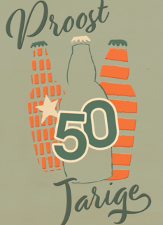 Verjaardagskaart 50 jaar bier proost jarige