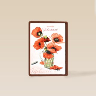 rode klaprozen in vaasje