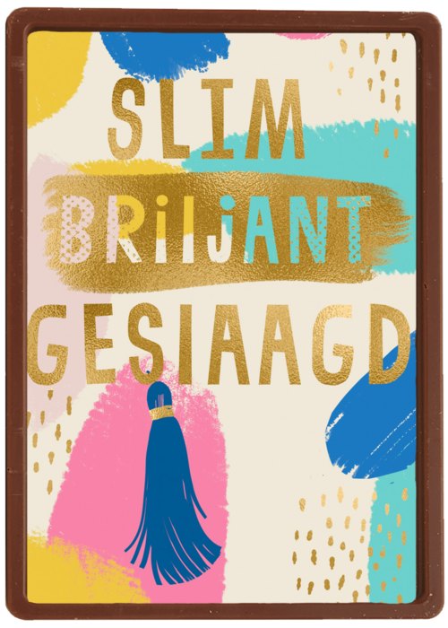 Chocolade Kaart Diploma | Hallmark | Chocolade Kaart Hallmark | Diploma | Geslaagd Kaart Slim Briljant Geslaagd