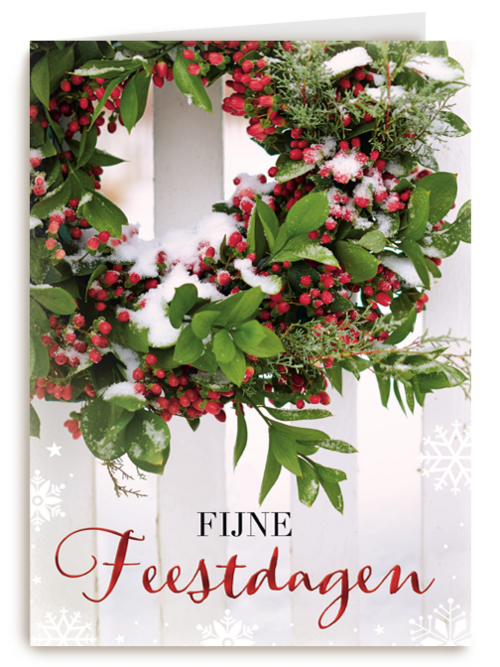kerstkrans fijne feestdagen