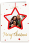 kerstkaart fotokaart rode kerstster
