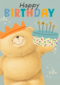 Forever Friends Happy Birthday cake blue