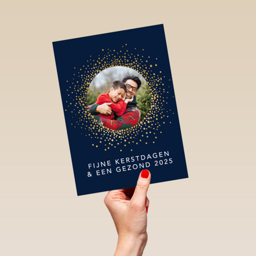 Fotokaart kerst gezond nieuwjaar 2025