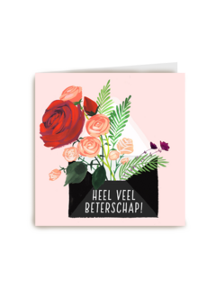 Beterschapskaart vrouw Bloemen Heel veel beterschap