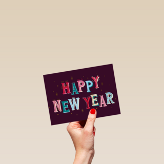 Happy New Year Gekleurde Letters