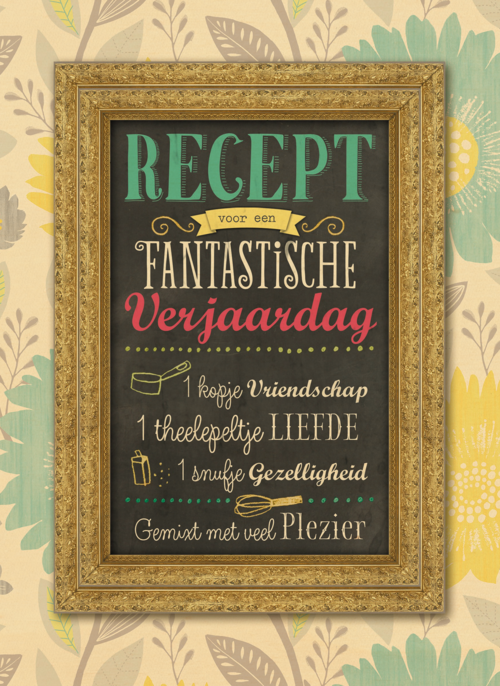 Houten Kaart Verjaardagskaarten | Ombouw Recept Tekst