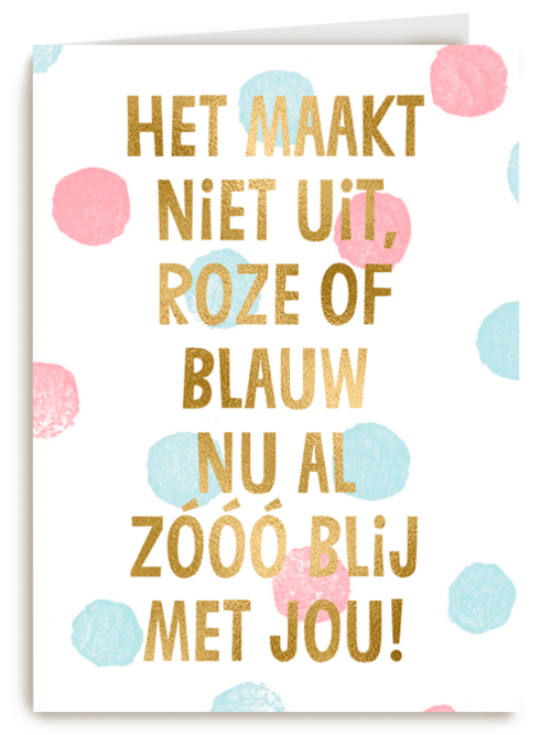 Kaart Hallmark | Zwangerschap Aankondiging Zwangerschap Felicitatie | Zwangerschap Aankondiging Het Maakt Niet Uit Roze Of Blauw