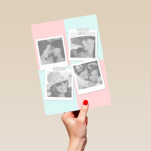 fotokaart blanco vier polaroid fotoos