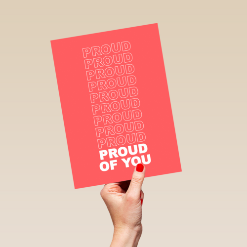 liefde vriendschap kaart trots of you