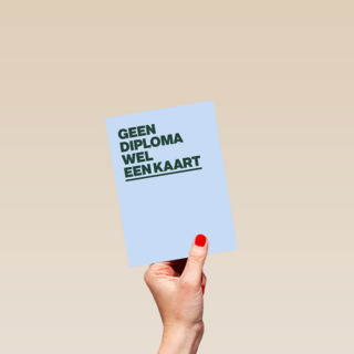 Gezakt kaart Geen diploma wel een kaart