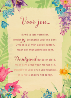 Bedanktkaart Voor jou More than Words
