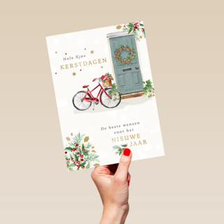 Kerstmis Fiets Met Cadeautjes