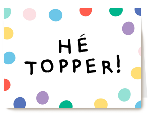 compliment kaart hee topper