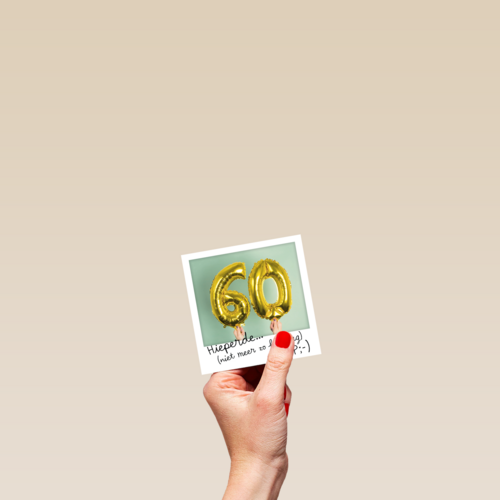 polaroid kaart 60 jaar geworden