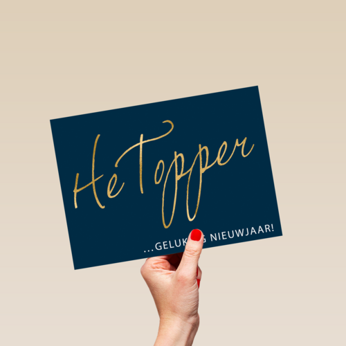 nieuwjaarskaart zakelijk he topper