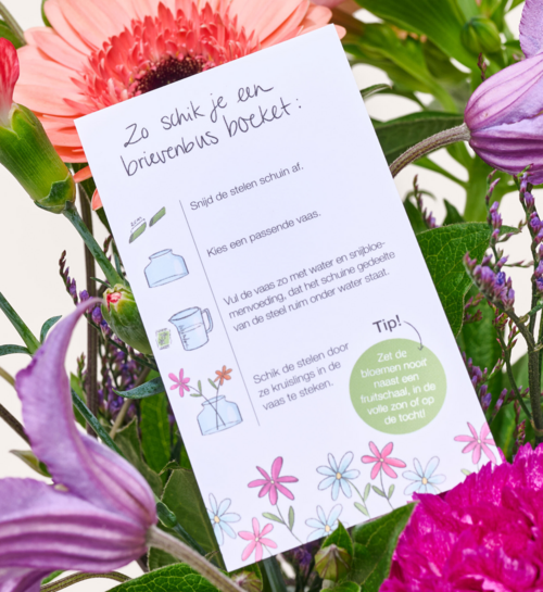 Brievenbusbloemen Matia Studio Feest + Vlaggenlijn