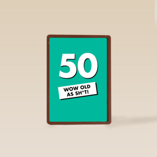 Verjaardagskaart 50 wow old as shit