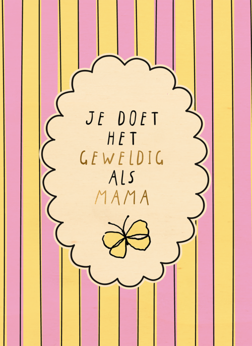 Houten Kaart Moederdag | Houten Kaart Hallmark | Moederdag | Moederdag Je Doet Het Geweldig