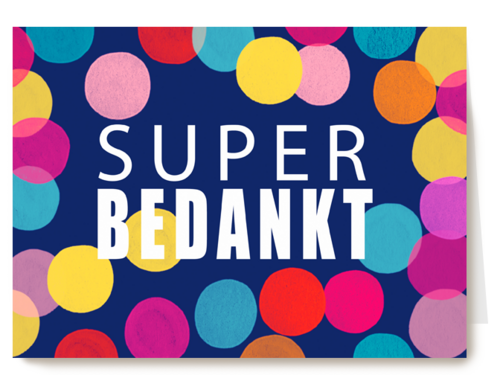 bedankt kaart algemeen klassiek super bedankt