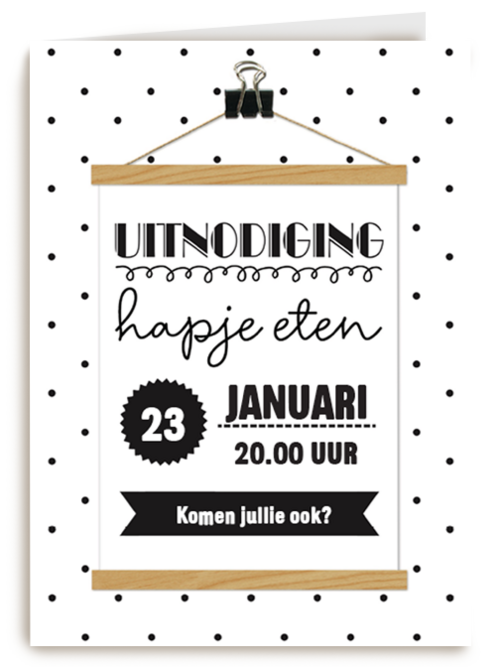 Kaart | Hallmark | Uitnodigingen | Uitnodiging Etentje Borrel Hapje Eten