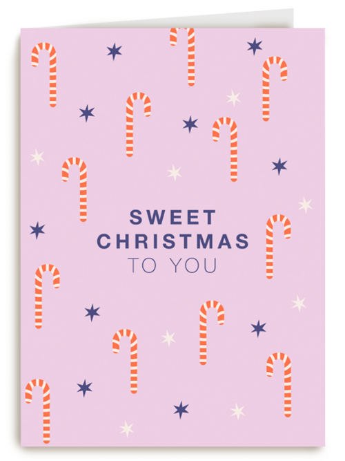 sweet christmas to you with candy canes