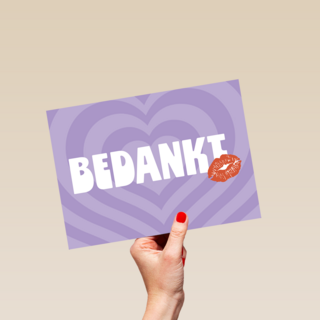Bedankt harten kus