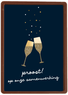 nieuwjaarskaart zakelijk proost op onze samenwerking