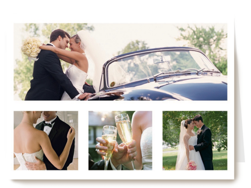 Verjaardagskaart Hallmark | Dubbele Fotokaart Liggend Een Grote Foto Drie Kleine