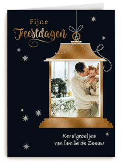 Kerst Fotokaart Lantaarn