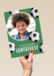 Uitnodiging Lentefeest voetbal fotokaart