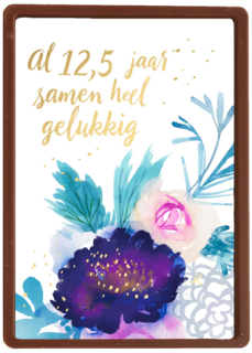 huwelijkskaart 12 en een half jaar samen heel gelukkig