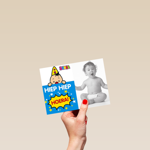 fotokaart bumba hiep hiep hoera bumba kaart