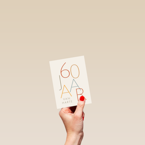 Stijlvolle verjaardagskaart 60 jaar van harte