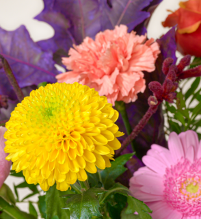 Boeket Bloemen Autumn Purple Met Vaas