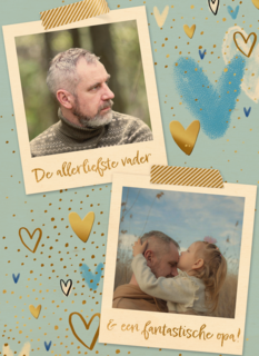 De allerliefste vader en fantatische opa fotokaart