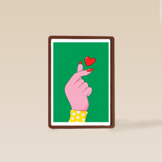 hand maakt hart gebaar