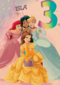 Disney prinsessenkaart verjaardag 3 jaar