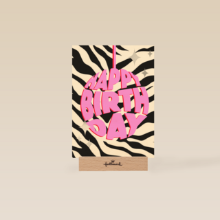 verjaardag kaart hip happy birthday pink balloon