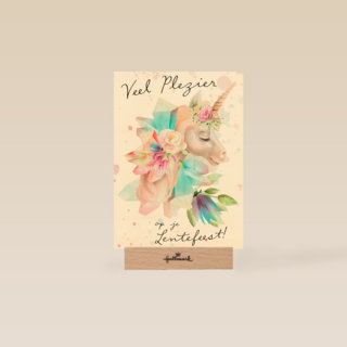 Veel plezier op je lentefeest unicorn