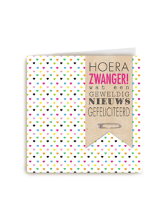 patroon gekleurde hartjes zwanger